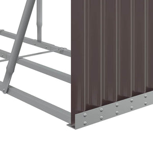 Kaminholzregal Braun Verzinkter Stahl 300 cm