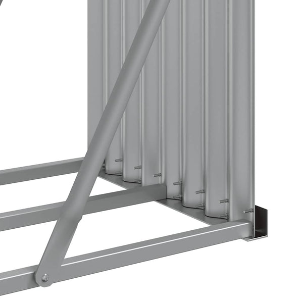 Kaminholzregal Braun Verzinkter Stahl 300 cm