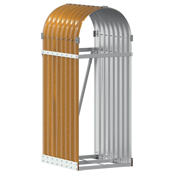 Kaminholzregal Holzoptik Verzinkt 40x100 cm