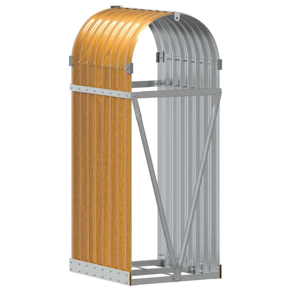 Kaminholzregal Holzoptik Verzinkt 40x100 cm