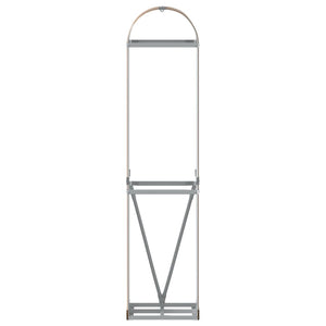 vidaXL Range-bûches aspect bois 40x45x170 cm acier galvanisé