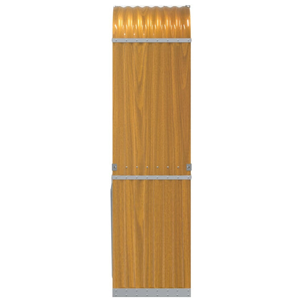 vidaXL Range-bûches aspect bois 40x45x170 cm acier galvanisé