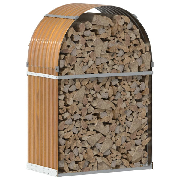 vidaXL Bûcher imitation bois 80x45x120 cm Acier galvanisé