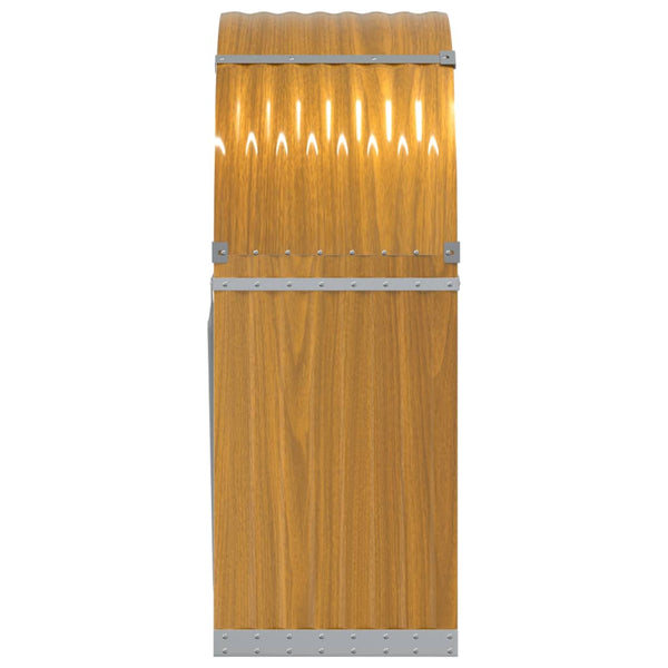 vidaXL Bûcher imitation bois 80x45x120 cm Acier galvanisé