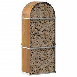 Kaminholzregal Holzoptik Verzinkt 80x45x190cm