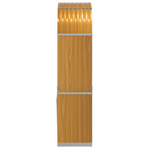Kaminholzregal Holzoptik Verzinkt 80x45x190cm