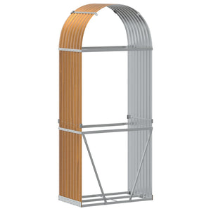 Kaminholzregal Holzoptik Verzinkt 80x45x190cm