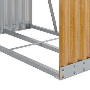 Kaminholzregal Holzoptik Verzinkt 80x45x190cm