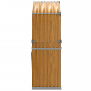Kaminholzregal aus Stahl in Holzoptik