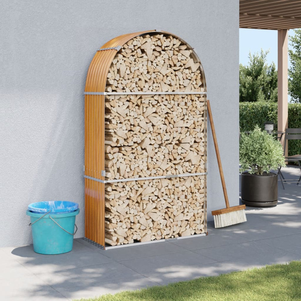 Kaminholzregal Holzoptik 120x45x210 cm