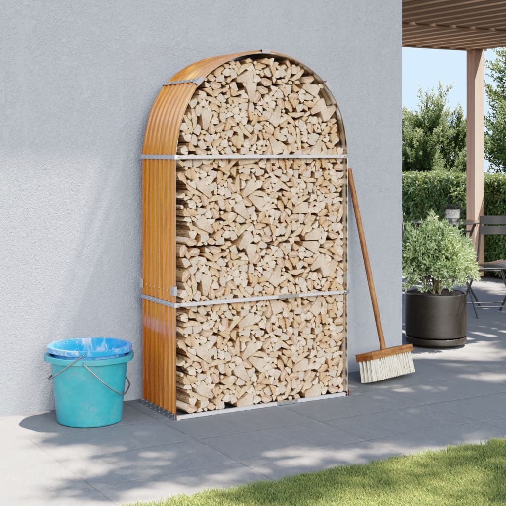 Kaminholzregal Holzoptik 120x45x210 cm
