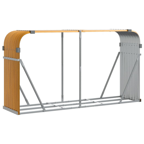 Kaminholzregal Holzoptik Verzinkt 180cm