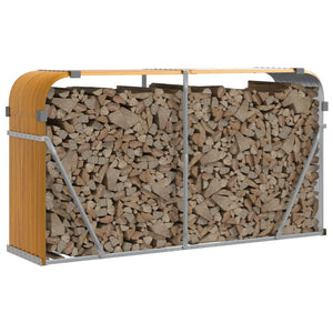 Kaminholzregal Holzoptik Verzinkt 180cm