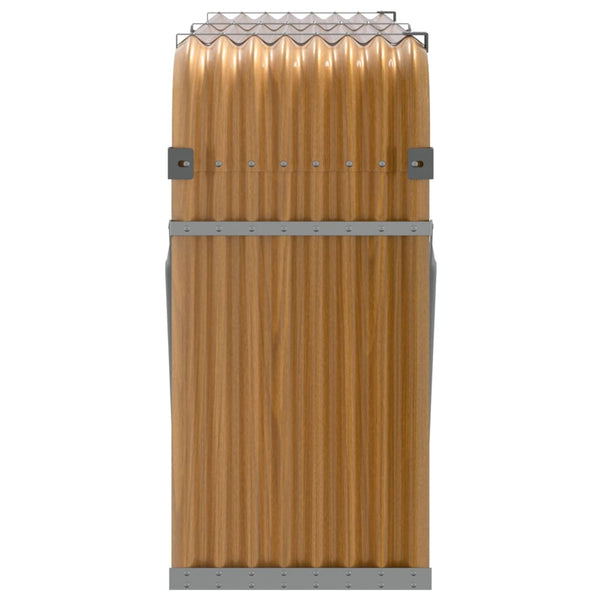 Kaminholzregal Holzoptik Verzinkt 180cm