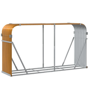 Kaminholzregal Holzoptik Verzinkt 180cm