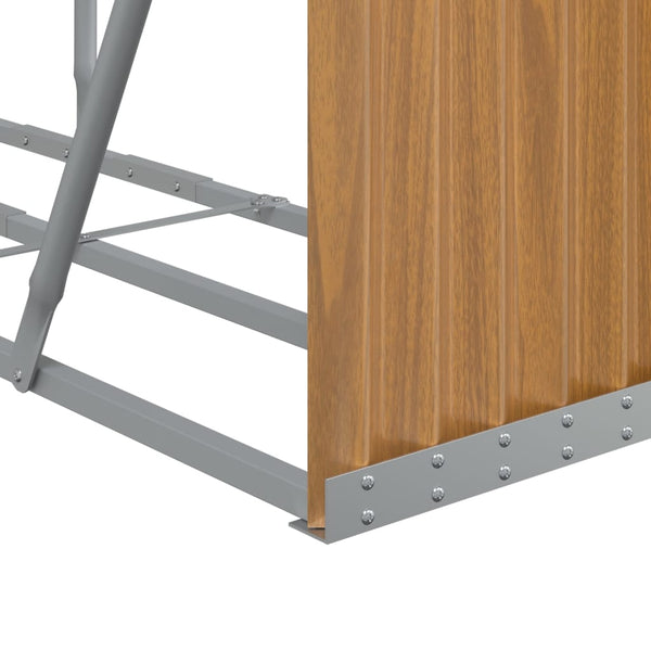 Kaminholzregal Holzoptik Verzinkt 180cm