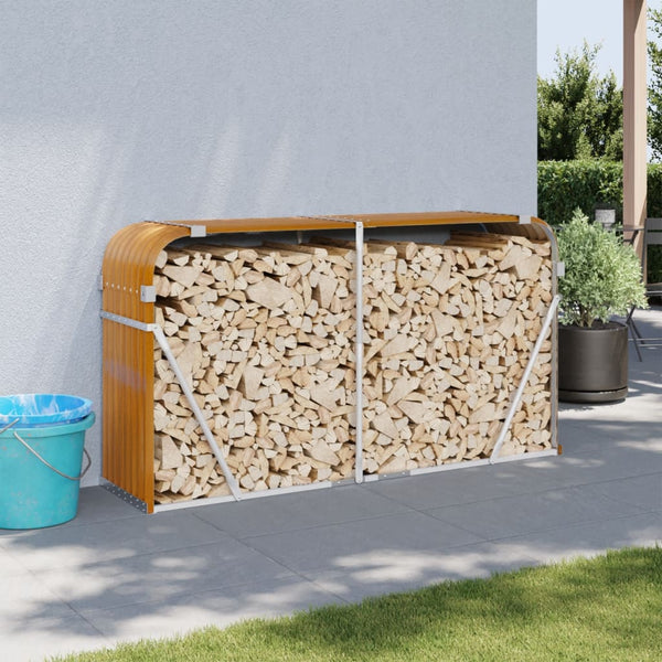 Kaminholzregal Holzoptik Verzinkt 180cm