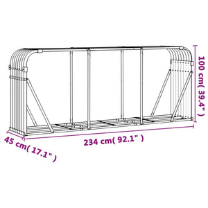 Kaminholzregal Holzoptik 234 cm