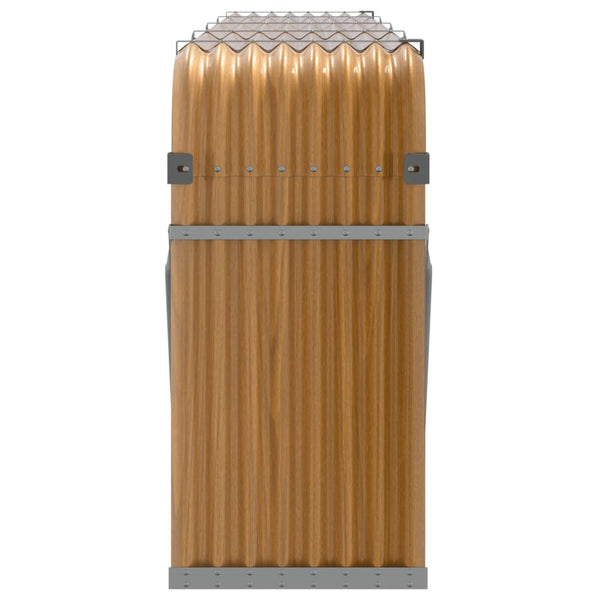 Kaminholzregal Holzoptik 300cm Verzinkt