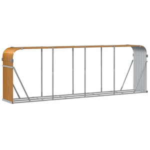 Kaminholzregal Holzoptik 300cm Verzinkt