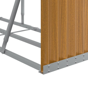 Kaminholzregal Holzoptik 300cm Verzinkt