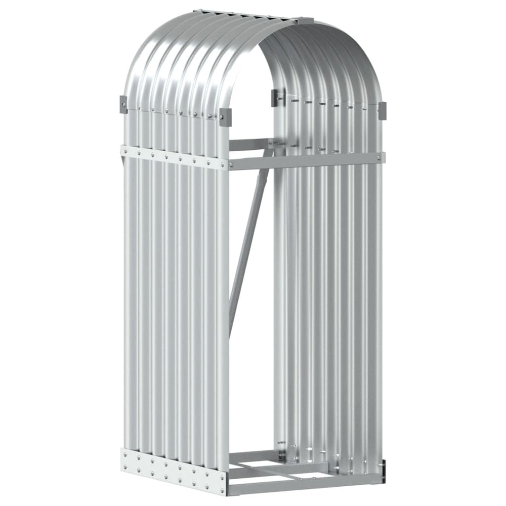 Kaminholzregal Silber Verzinkt 40x45x100cm