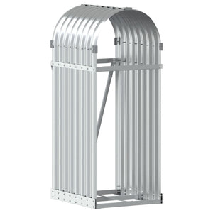 Kaminholzregal Silber Verzinkt 40x45x100cm