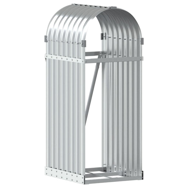 Kaminholzregal Silber Verzinkt 40x45x100cm