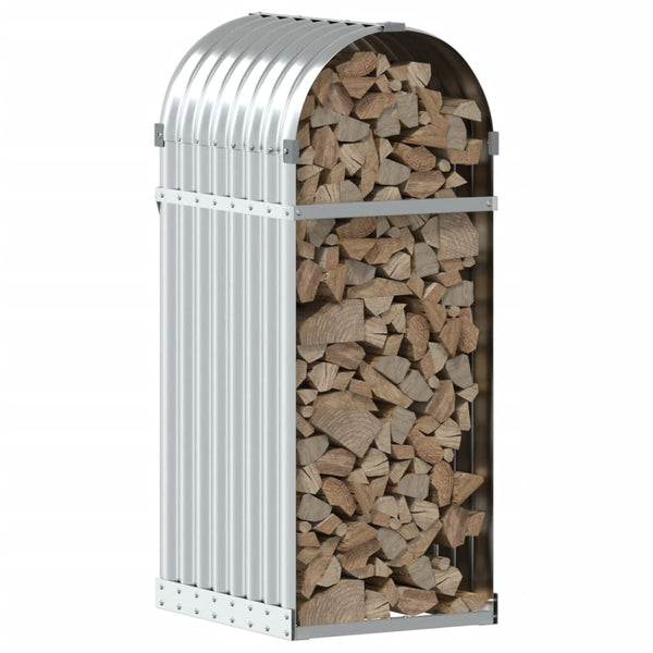 Kaminholzregal Silber Verzinkt 40x45x100cm