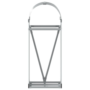 Kaminholzregal Silber Verzinkt 40x45x100cm