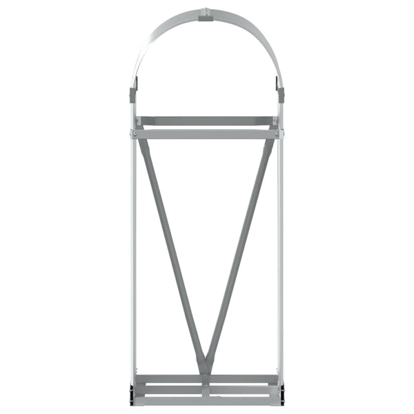Kaminholzregal Silber Verzinkt 40x45x100cm