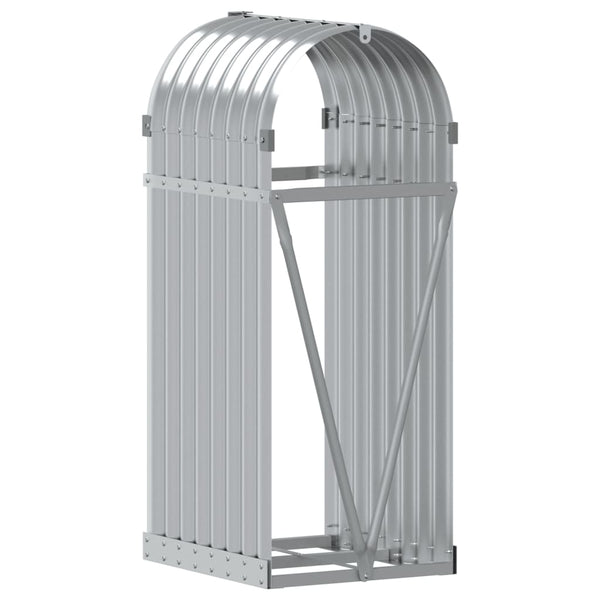 Kaminholzregal Silber Verzinkt 40x45x100cm