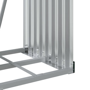 Kaminholzregal Silber Verzinkt 40x45x100cm