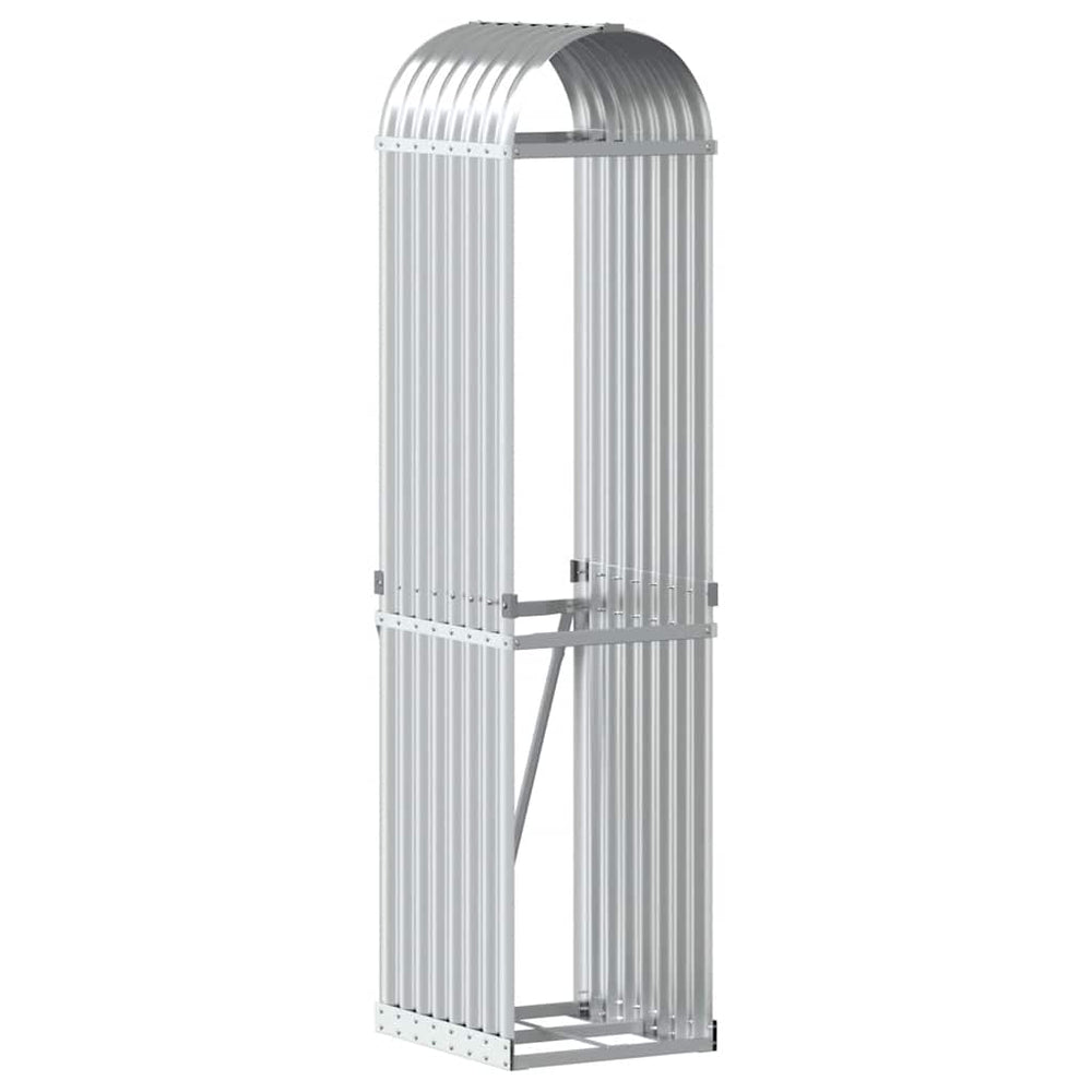Kaminholzregal Silber Verzinkt 40x45x170cm