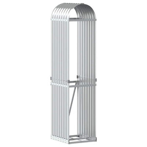 Kaminholzregal Silber Verzinkt 40x45x170cm