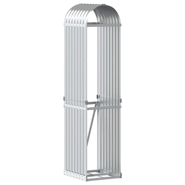 Kaminholzregal Silber Verzinkt 40x45x170cm
