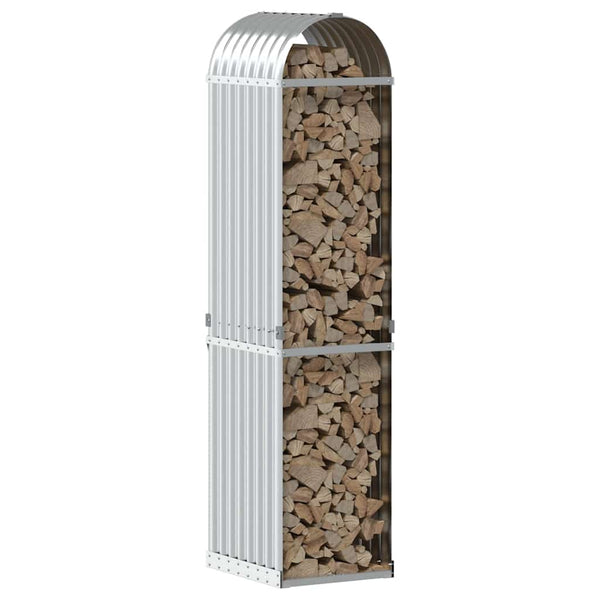 Kaminholzregal Silber Verzinkt 40x45x170cm