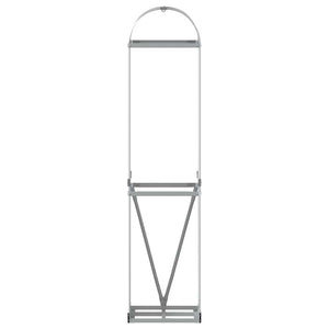 Kaminholzregal Silber Verzinkt 40x45x170cm