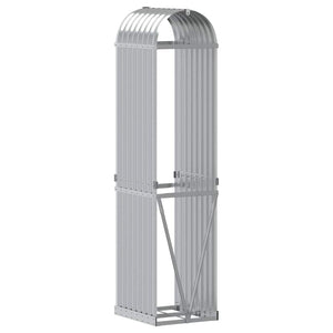 Kaminholzregal Silber Verzinkt 40x45x170cm