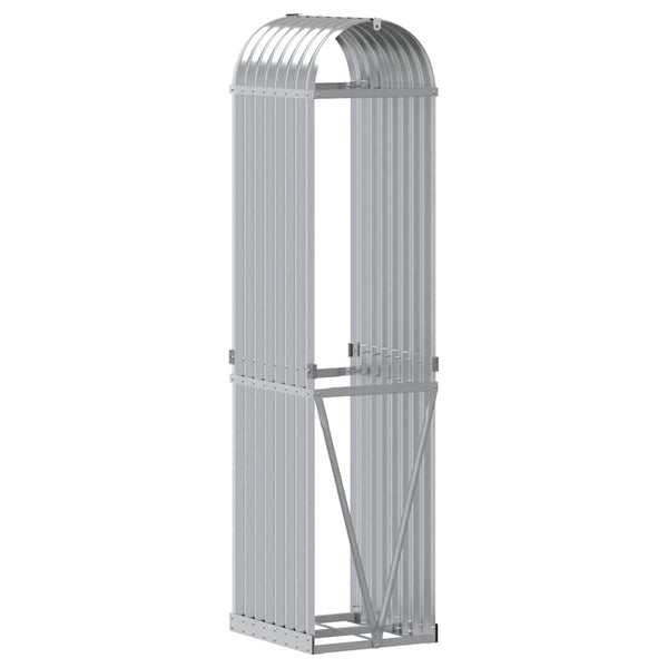 Kaminholzregal Silber Verzinkt 40x45x170cm