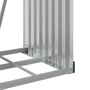Kaminholzregal Silber Verzinkt 40x45x170cm