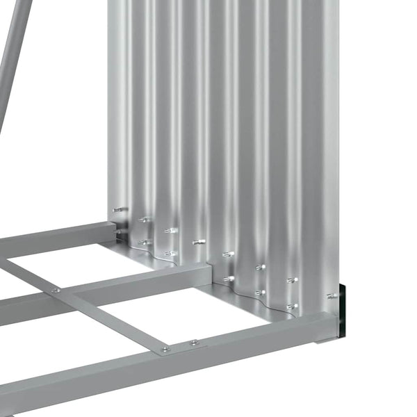 Kaminholzregal Silber Verzinkt 40x45x170cm