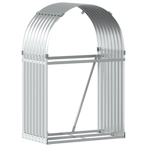 Kaminholzregal Silber Verzinkt 80x120cm