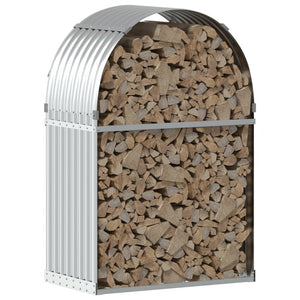 Kaminholzregal Silber Verzinkt 80x120cm