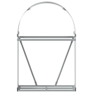 Kaminholzregal Silber Verzinkt 80x120cm