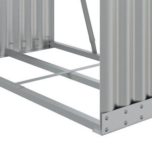 Kaminholzregal Silber Verzinkt 80x120cm