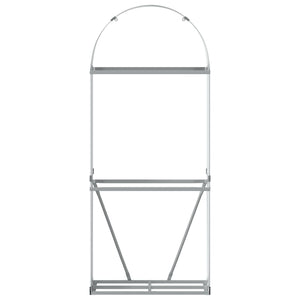 Kaminholzregal Silber Verzinkt 80x190 cm