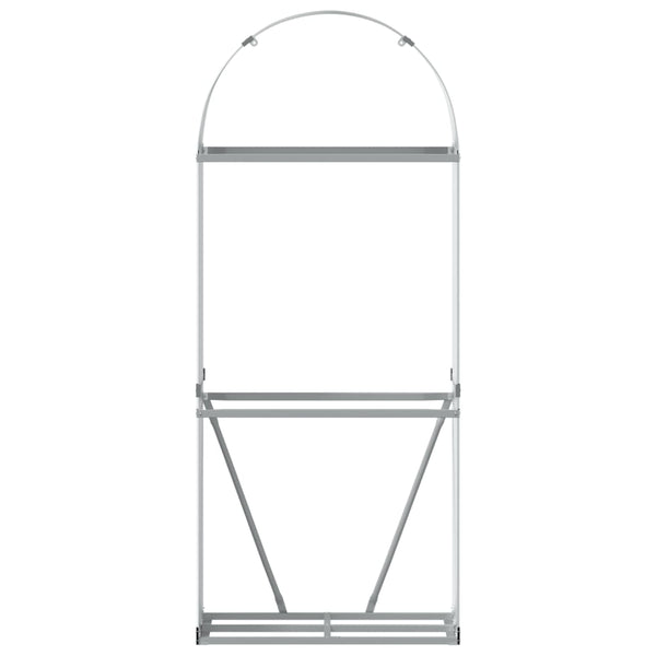 Kaminholzregal Silber Verzinkt 80x190 cm