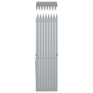 Kaminholzregal Silber Verzinkt 80x190 cm