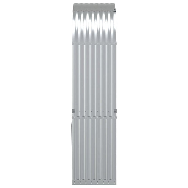 Kaminholzregal Silber Verzinkt 80x190 cm